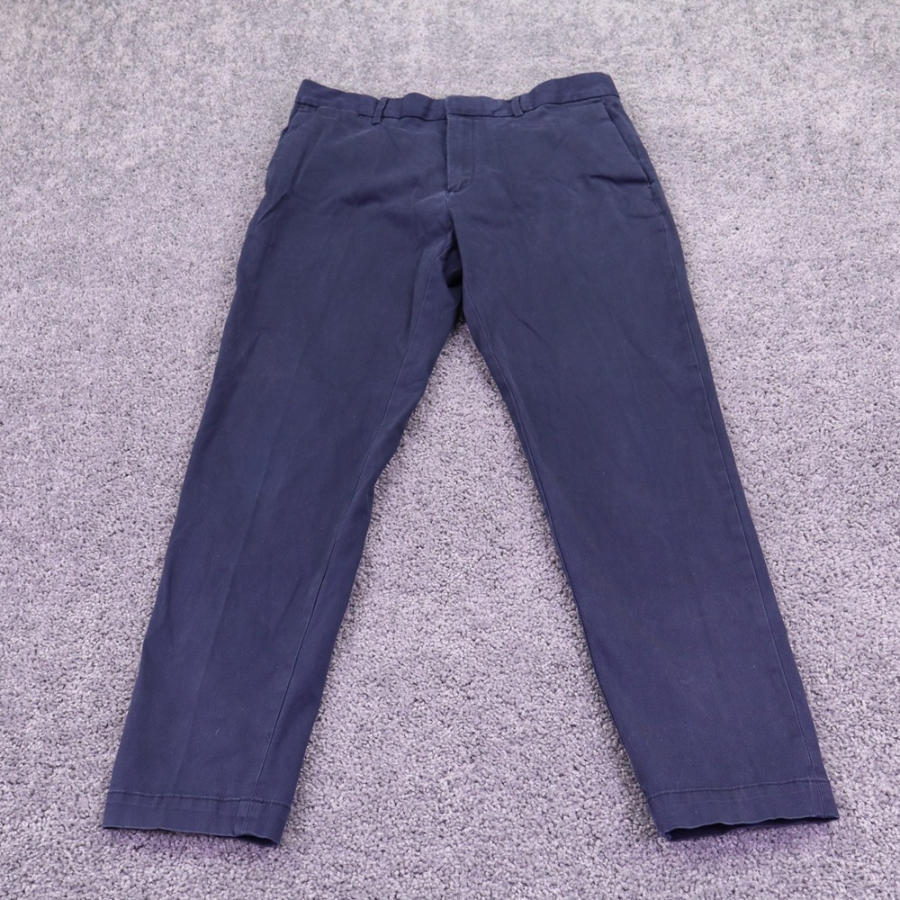 Banana Republic Chinos Mens 34x32 Navy Blue Mason Athletic Tapered Fit Pants